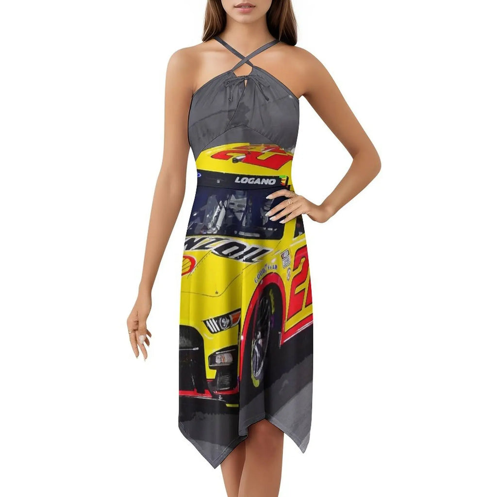 Joey Logano Racing His 2023 Racecar Korean Style Casual Dress For Women Simple Daily Office Lady Dresses Car Stock Racing