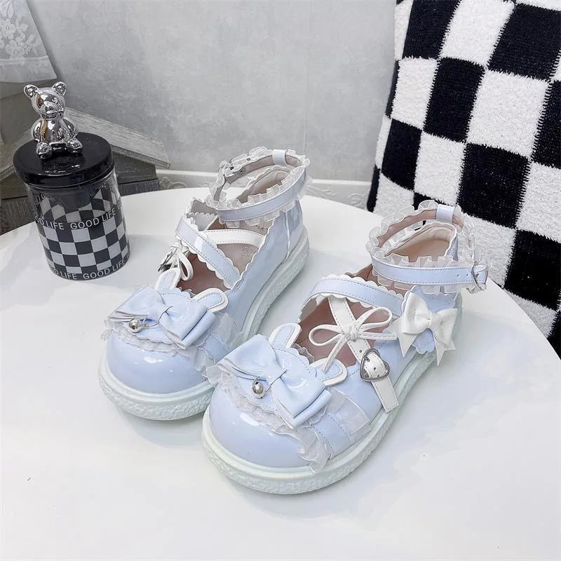 Sweet Round Headed Cute Girl Lolita Shoes Jk Leather Shoes Women 2025 Spring Japanese Lolita Soft Girl Single Shoes