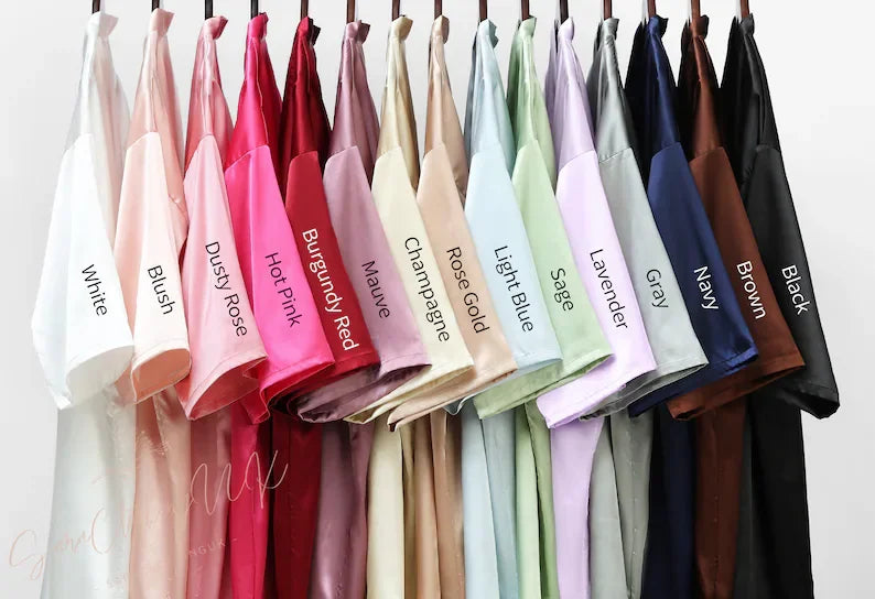 Personalized Name Bridesmaid Robes Bride Gift Bride Robe Gift Satin Robe Bride Dressing Gown Bridal Party Robes Wedding Robe