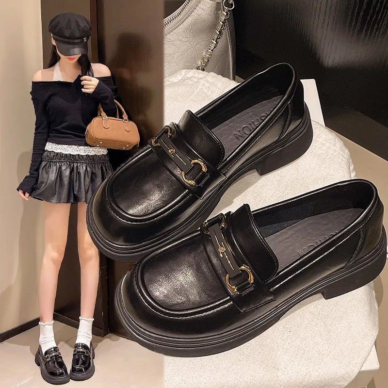 2025 Casual and Comfortable Shoes for Women Office Leather Casual Vacation Shoe Non Slip Lastest Woman Shoes Женская Обувь