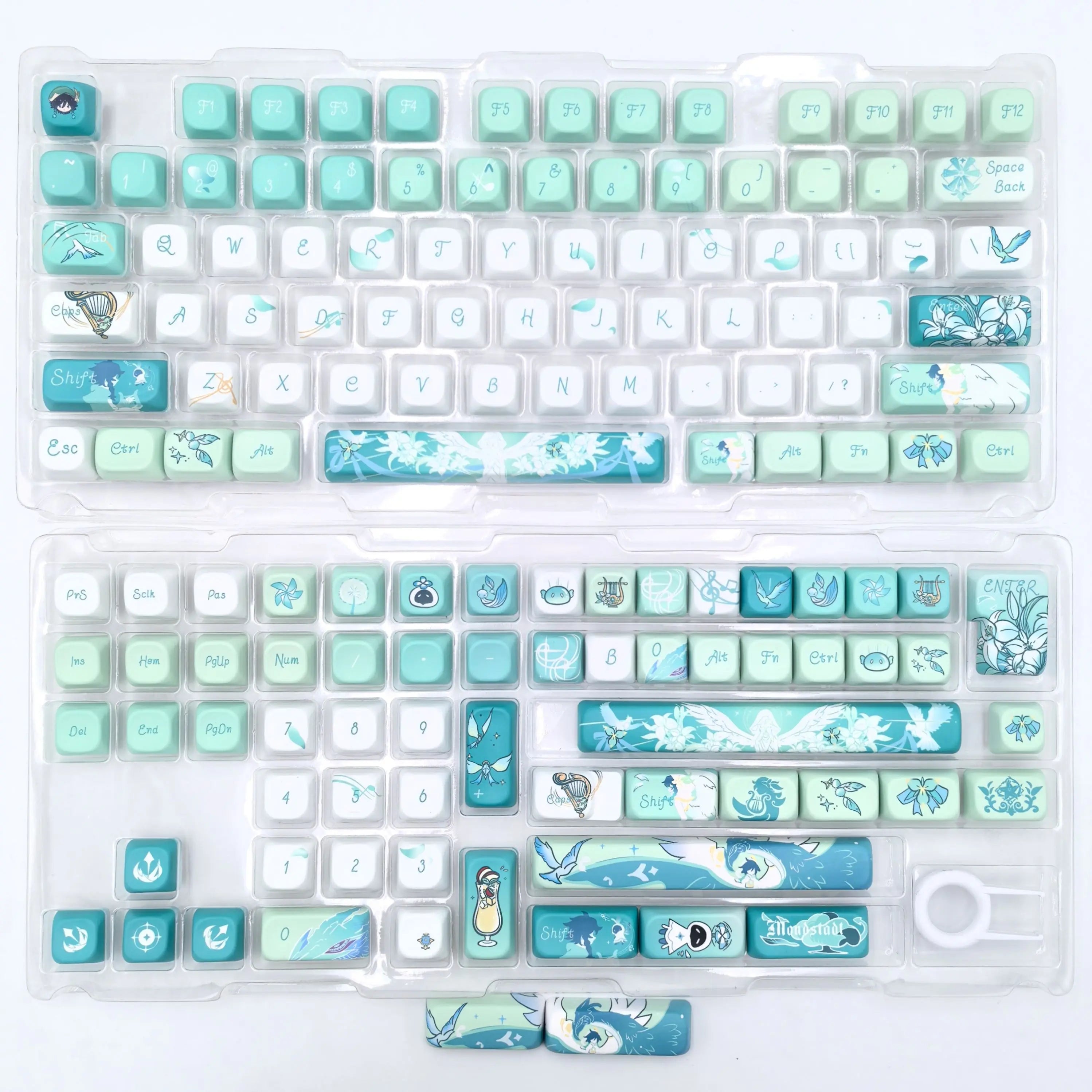 In stock Venti keycap Game Genshin Impact Mechanical Keyboard keycap Venti Cosplay Costume Anime Halloween Gift