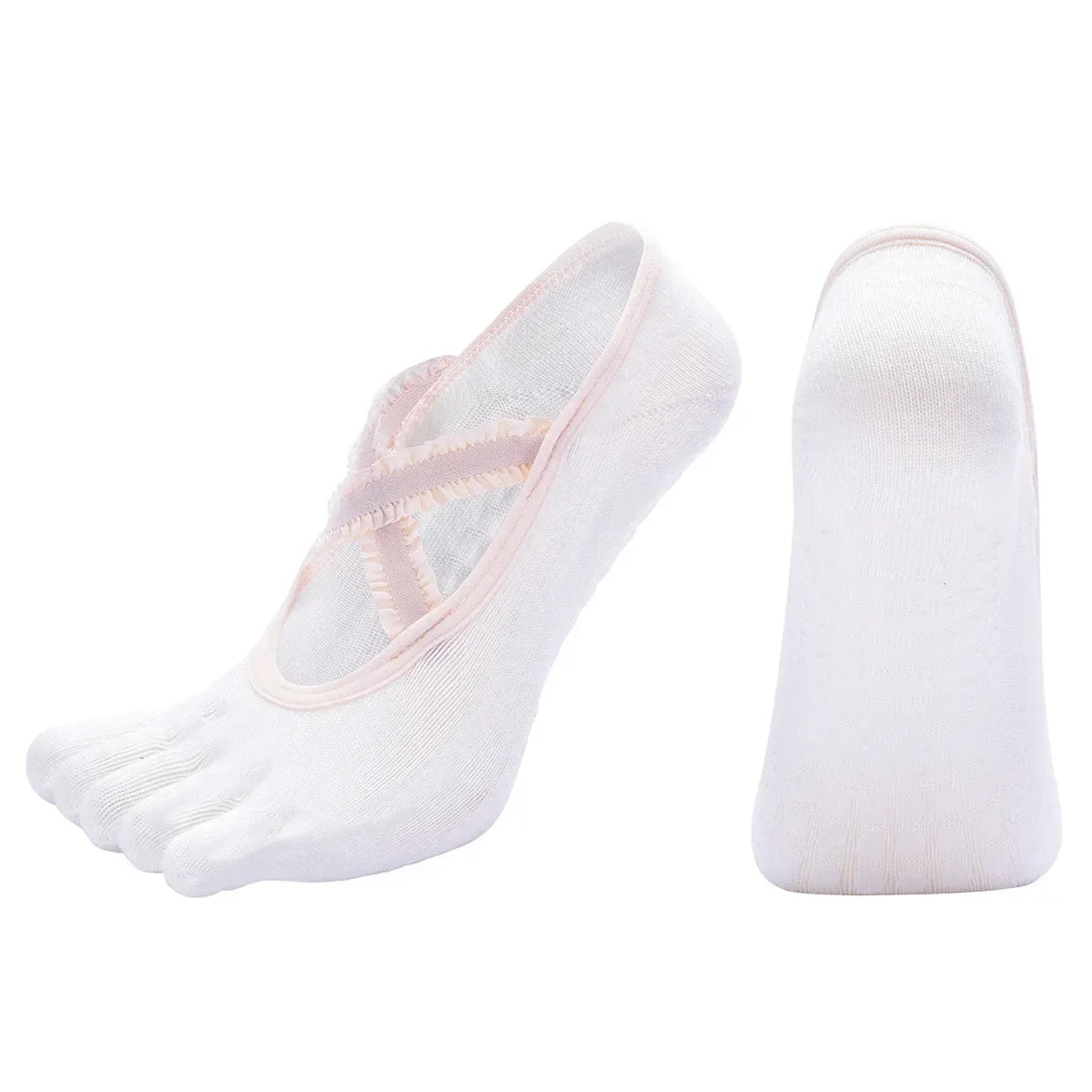 1 Pair Breathable Five Finger Yoga Socks for Women Split Toe Professional Pilates Socks Indoor Dance Floor Fitness Sports Socks